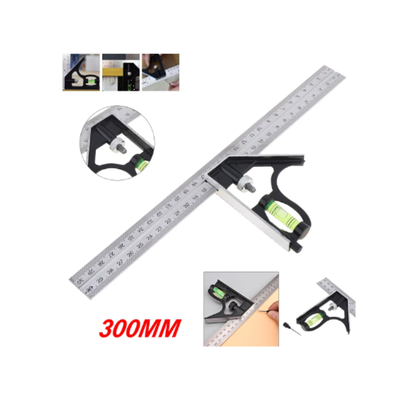 Esquadro Combinado Régua Nível 12 Polegadas Em Aluminionta