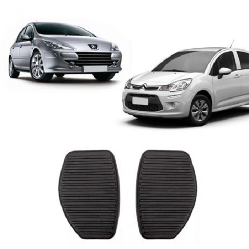 Kit Capas Pedal Freio e Embreagem para Peugeot 208 306 307 308 408 Citroen C3 C4 Picasso - Ref: 9101