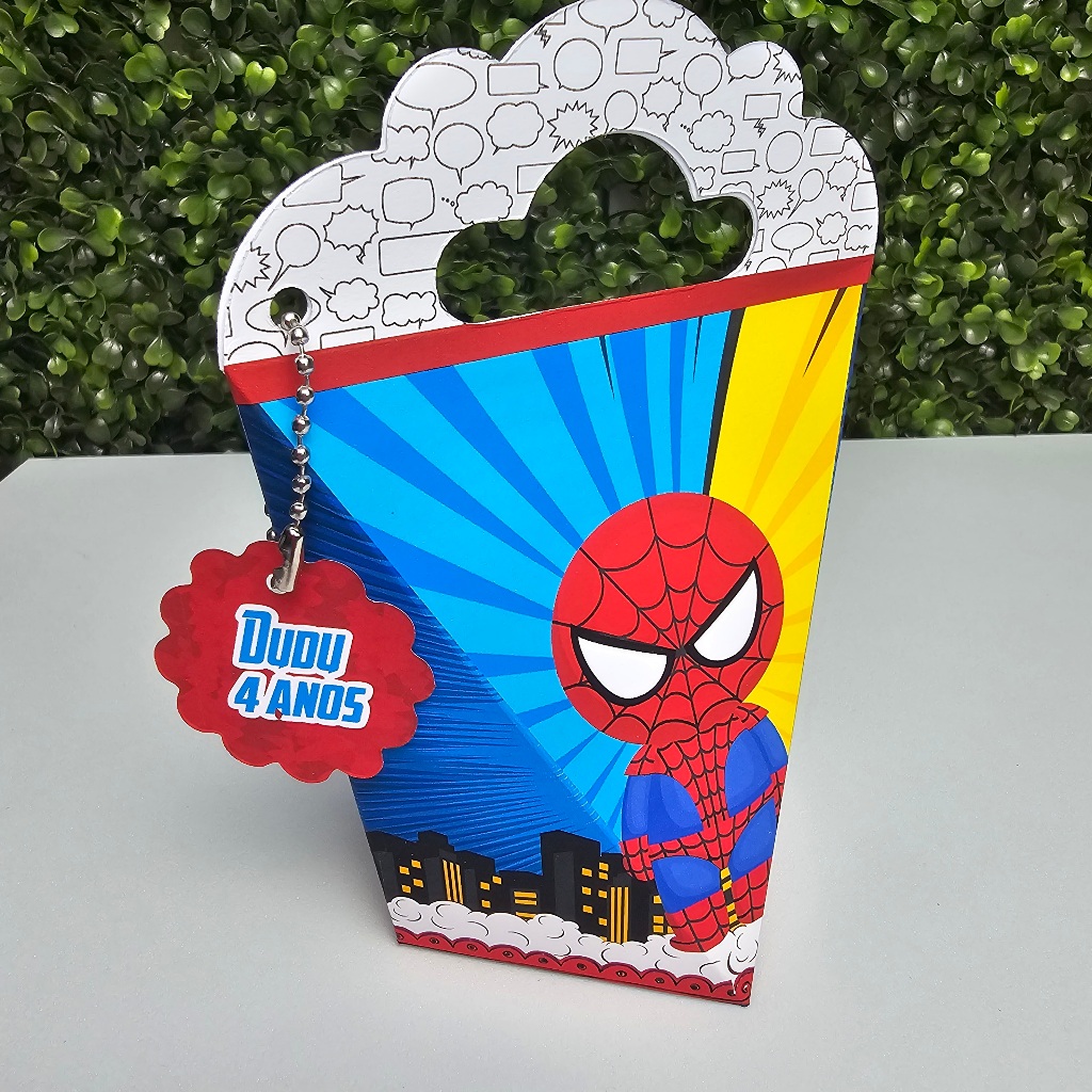 Caixa Coração HOMEM ARANHA BABY - Personalizados - Festa infantil - Aniversário - Lembrancinha
