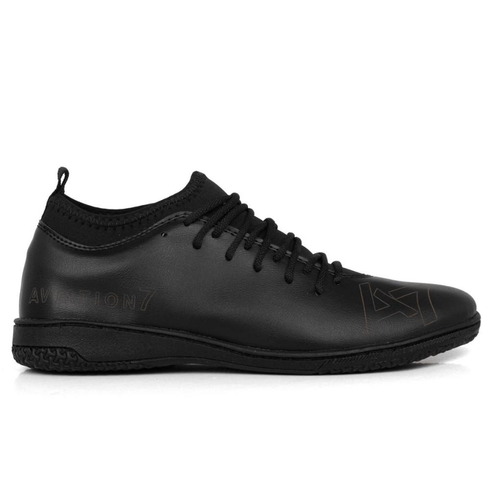 Chuteira Futsal Botinha A7 Preto Black Quadra Salão Campo Society Promoção 35 ao 48