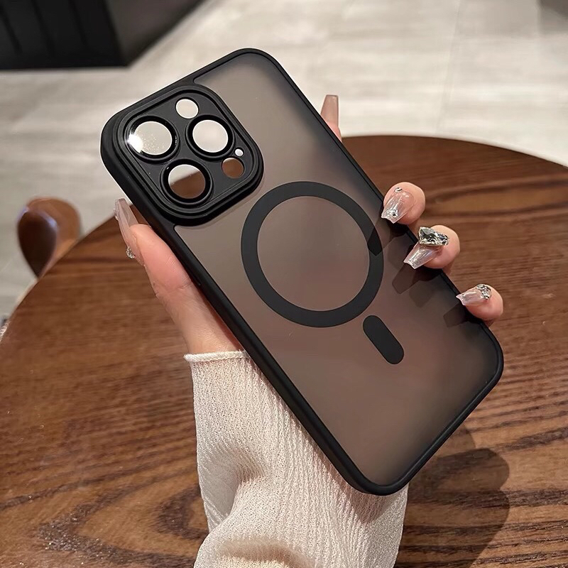 capa magnésio fosco translúcido com proteção de câmera iPhone 7G/8G/7plus/8plus/X/XS/Xsmax/11/11pro/11promax/12/12pro em Oferta na Shopee