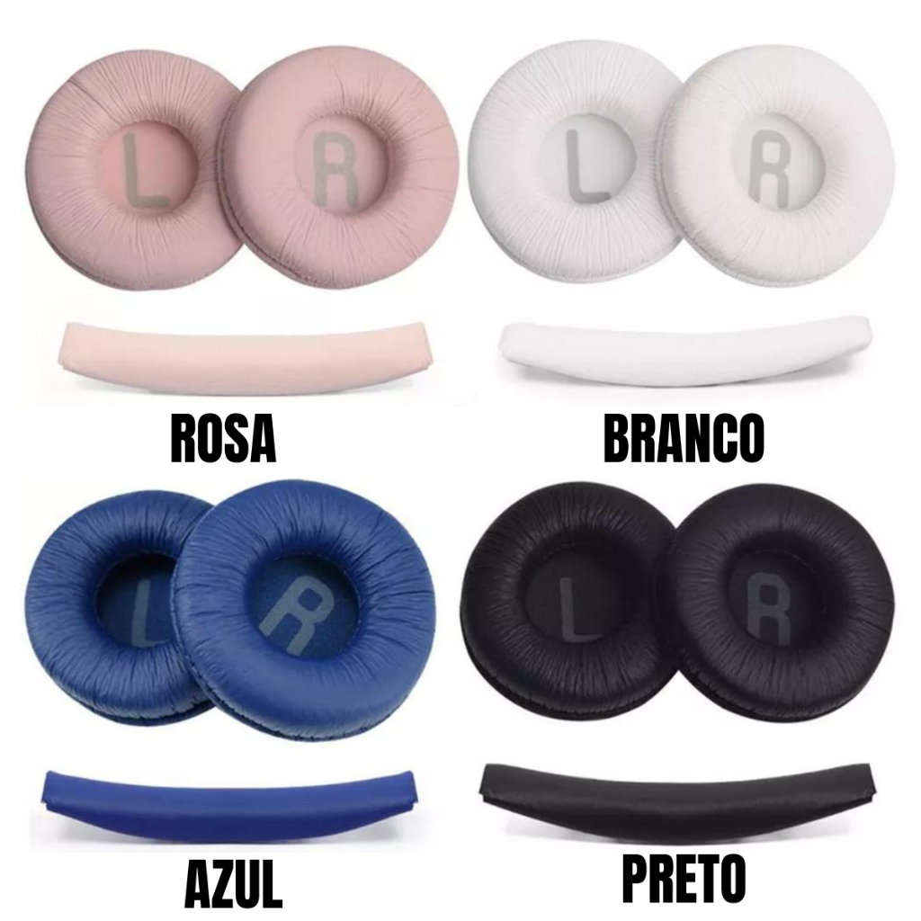 Kit Espuma Fone Esponja Compatível Tune600 T500 T510bt T450 T450bt Ultra Macia - Par em Oferta na Shopee