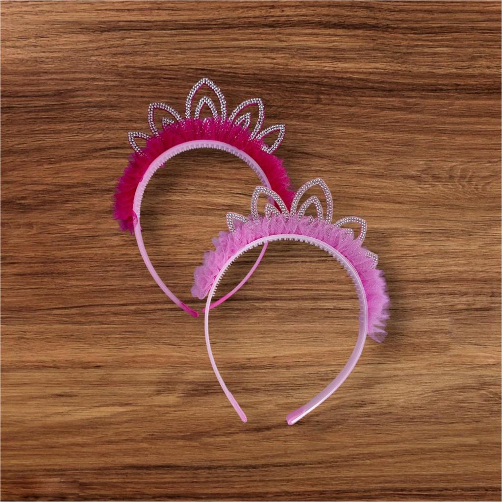 Kit com 2 Tiaras Coroa Arco Menina Feminino Brilho