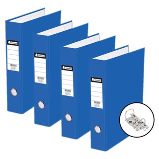 Kit C/4 Pasta Registradora Az Azul Lombo Largo Chies em Oferta na Shopee