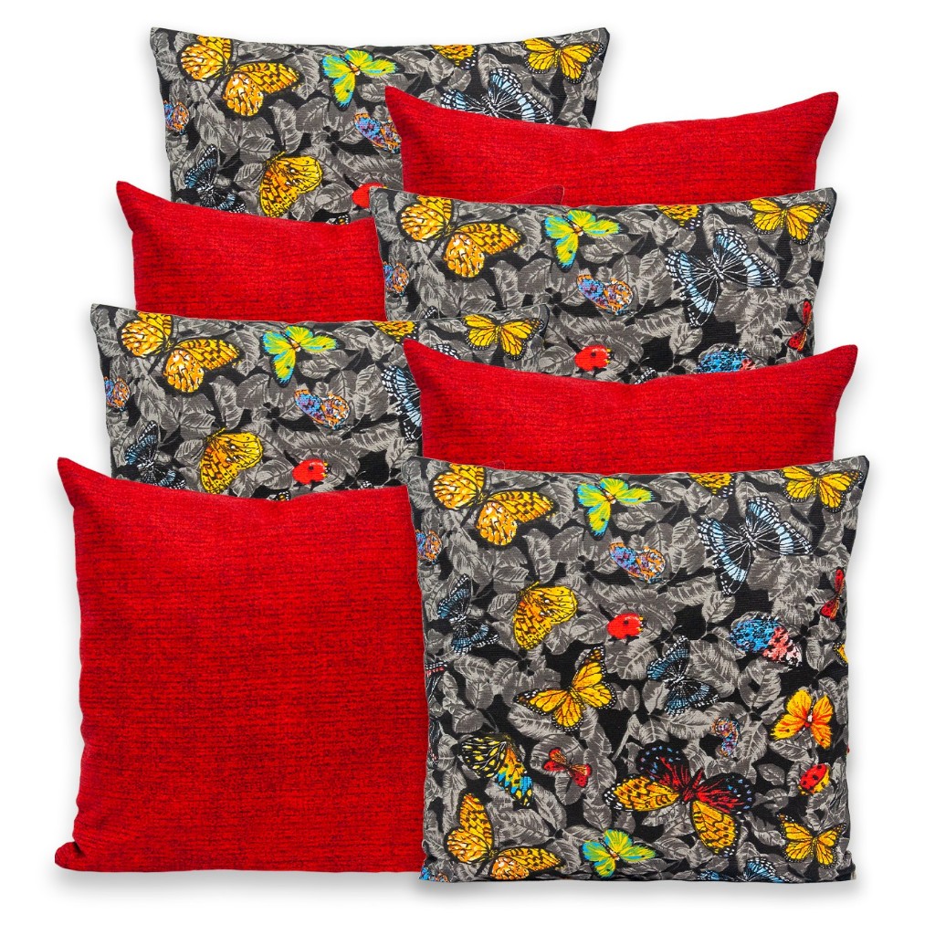 kit c/ 8 Capas de Almofada Estampadas 40cm x 40cm Toque Macio Modernas Para Quarto Sala Sofá Poltrona Luxo