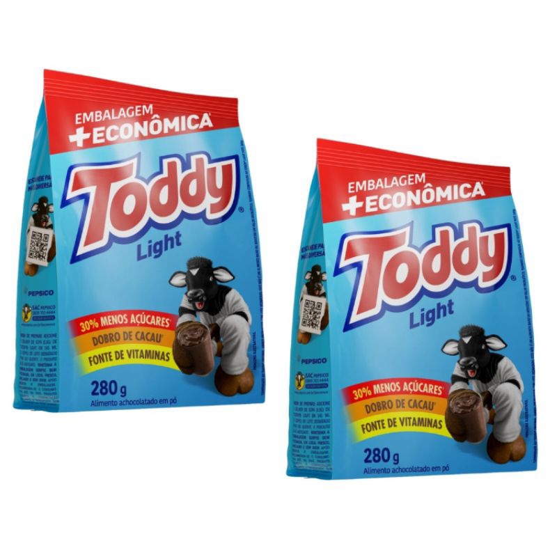kit 2 achocolatado Toddy light 280ggg