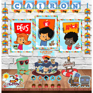 Kit Só Um Bolinho Decoração Festa em Casa Três 3 Palavrinhas em Oferta na Shopee