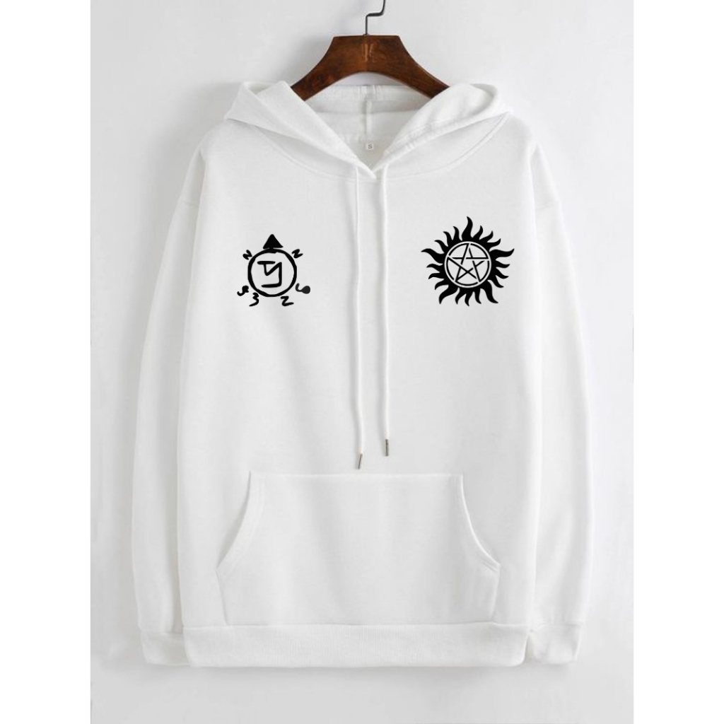 Moletom Canguru  Sobrenatural Dean e Sam Winchester 5 Série SuperNatural Blusa Masculino e Feminino  Canguru Unissex