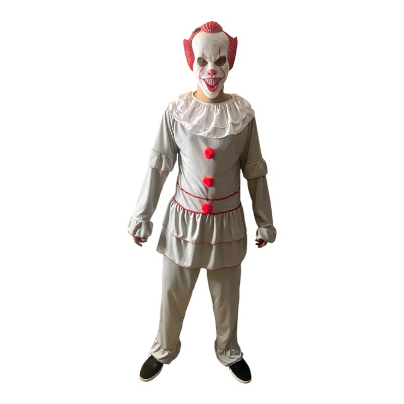 Fantasia Palhaço It A Coisa Pennywise Masculino Adulto Halloween Cosplay