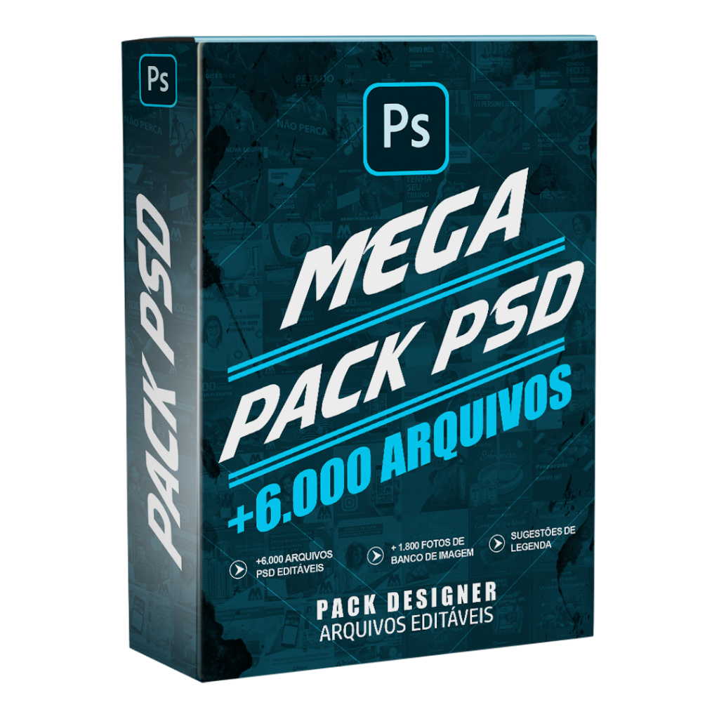 SuperPack Photoshop Mais de 6.000 artes em PSD totalmente editáveis