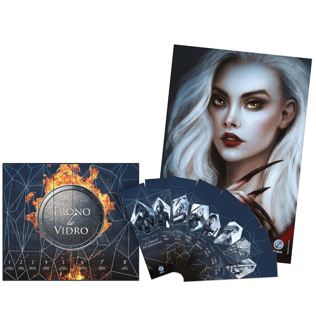 Box Trono de Vidro (acompanha pôster e marcadores) em Oferta na Shopee
