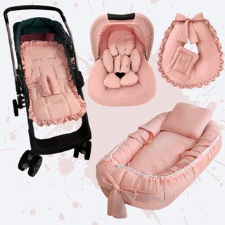 Kit Capas Carrinho e Capa Bebe Conforto c/capota e Apoio Redutor + Amamentar e Ninho Redutor em Oferta na Shopee