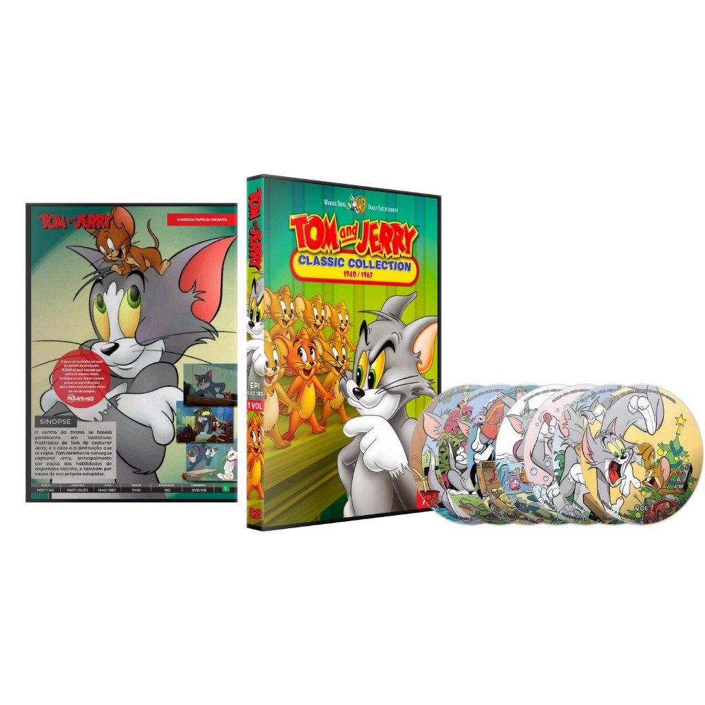 Dvd Tom & Jerry Série Clássica Completa (1940 - 1967) Hd