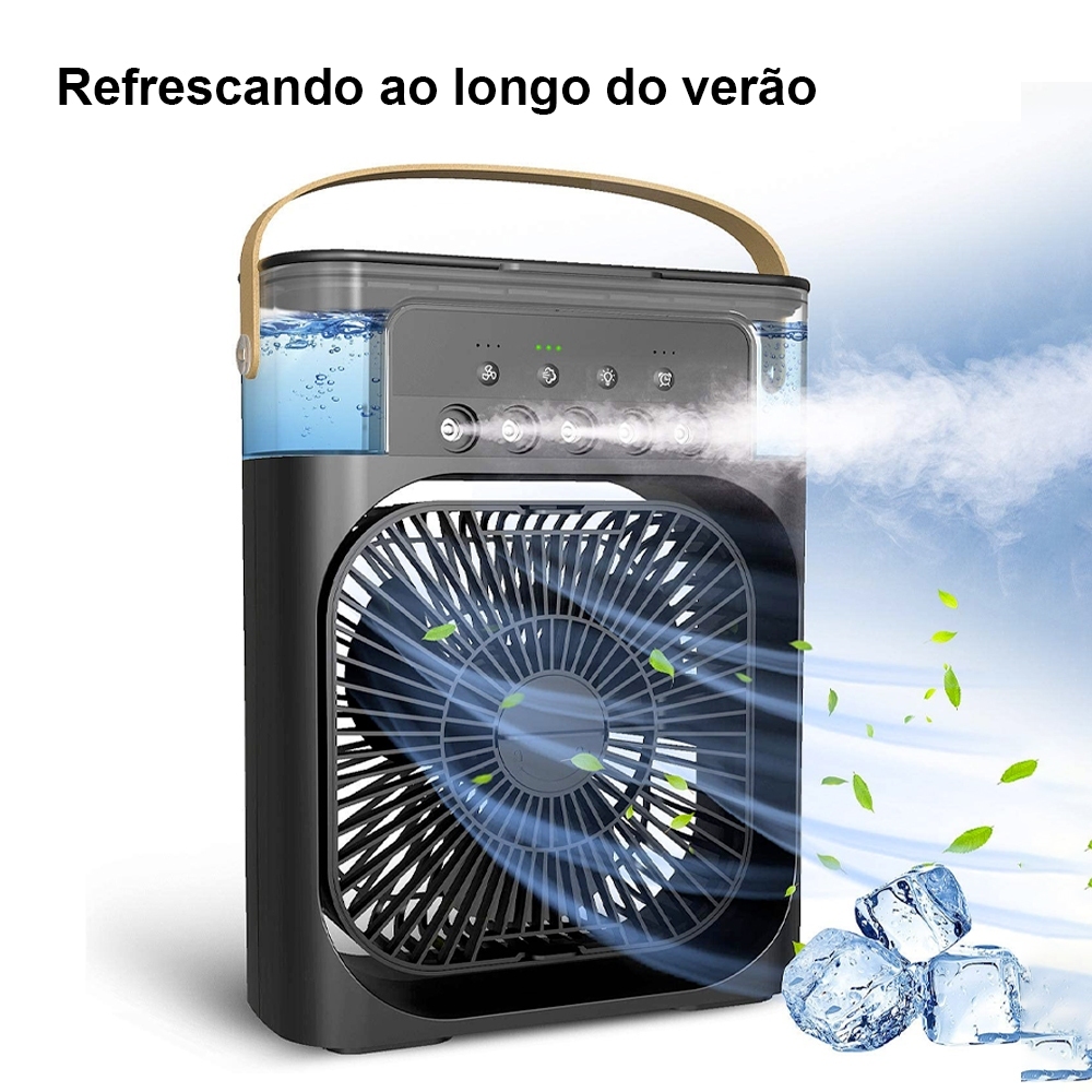 Ventilador Refrigerador De Ar Condicionado Umidificador USB Portátil Com Led Reservatório De Água em Oferta na Shopee