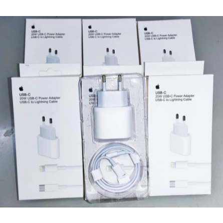 kit 10 6 Carregador Turbo 20w P/ iPhone 8 Plus X Xr 11 12 13 Pro Max 14 ct-201
