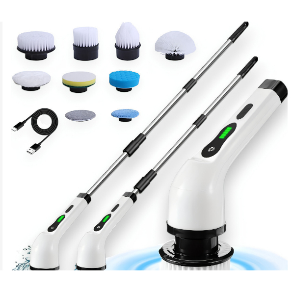Escova Eletrica de Limpeza 9 em 1 Sem Fio Limpador Multiuso Pratico Para Cozinha , Banheiro prático