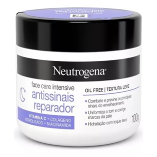 Creme Facial Neutrogena Face Care Intensive Antissinais Reparador Com 100g em Oferta na Shopee