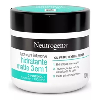 Creme Hidratante Facial Neutrogena Face Care Intensive Matte 3 em 1 100g em Oferta na Shopee