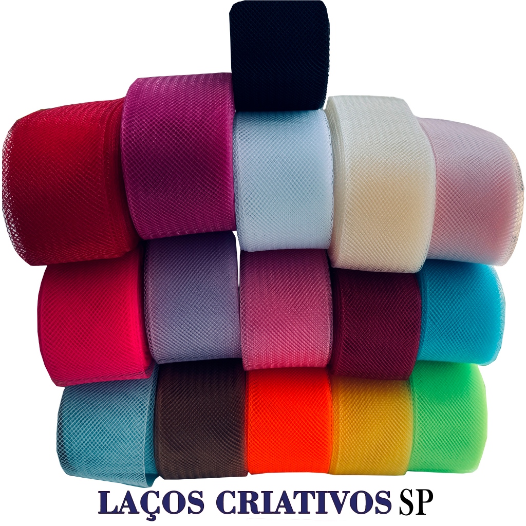 Fita Crinol 4CM x 45m  Laços, Tiaras e Artesanato – Cores Variadas em Oferta na Shopee