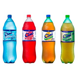 Mix Refrigerante Cini 2L Gengibirra Framboesa Abacaxi Zero Açucar e Maça Verde em Oferta na Shopee