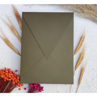 Envelope para convite  Aba Bico - Verde Oliva 16x22 - Modelo Vertical em Oferta na Shopee