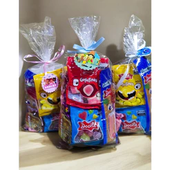 Kit 1* Sacolinha de Guloseimas para festas com 16 doces e com tag personalizado