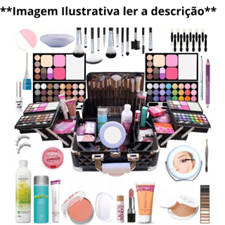 Kit Completo 10 Itens + brinde maquiagens com pinceis variedades box variados em Oferta na Shopee