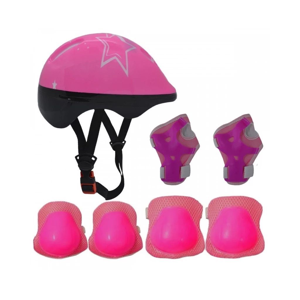 Capacete De Patins Criança Kit De Proteção Infantil Para Patins Patinete Bike Skate Promoção