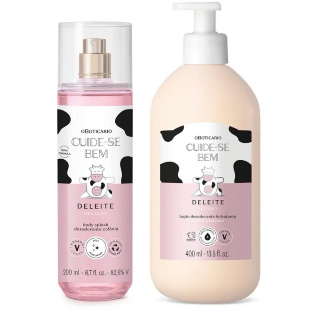 Kit Cuide-se Bem Deleite O Boticário Body Splash + Hidratante