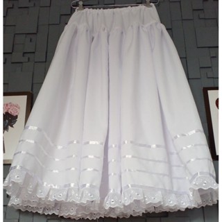 Saia Branca Axé Umbanda Candomblé. em Oferta na Shopee