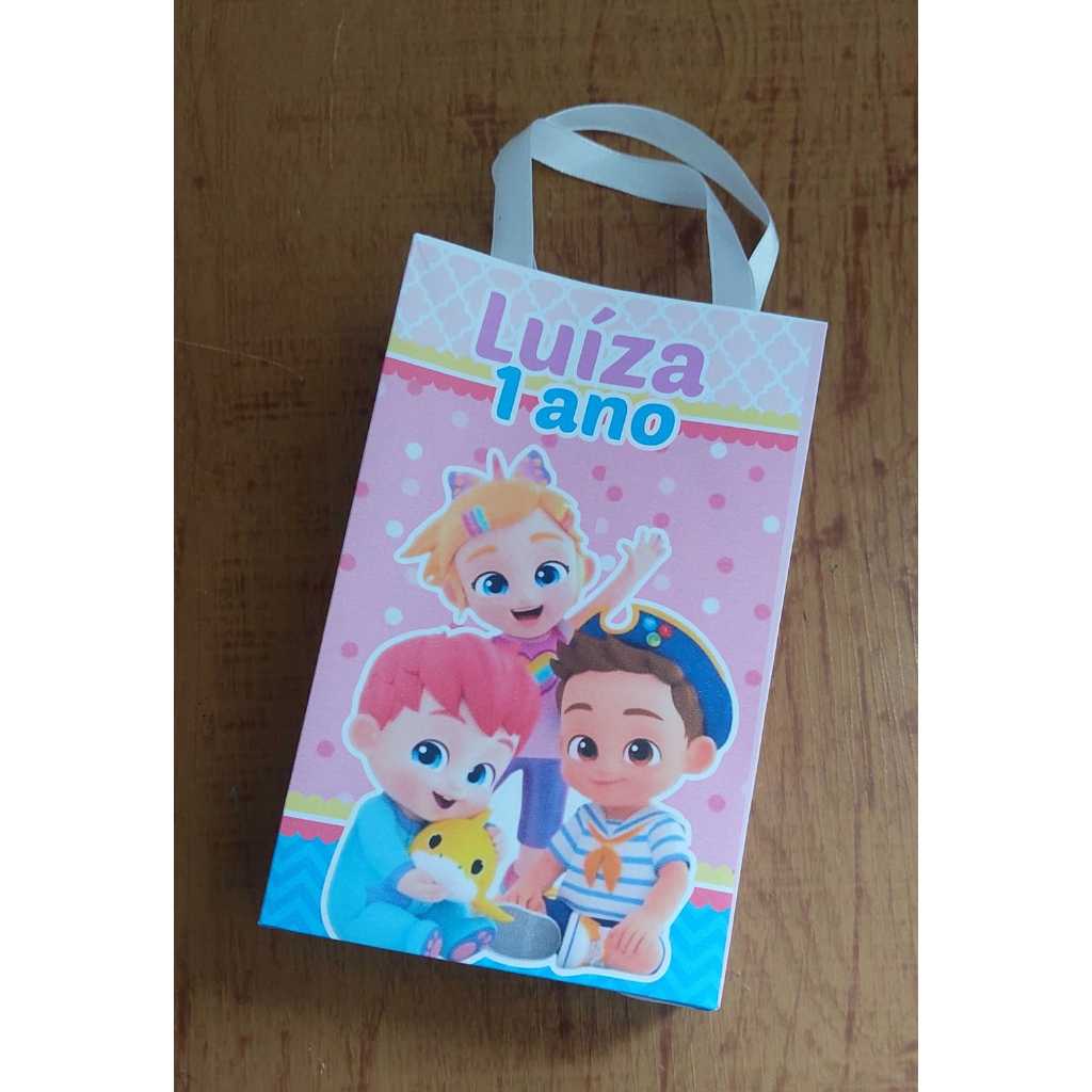 Sacolinha Personalizada Bebefinn Lembrancinha Pegue e monte Sacola Bolsinha Festa Aniversario