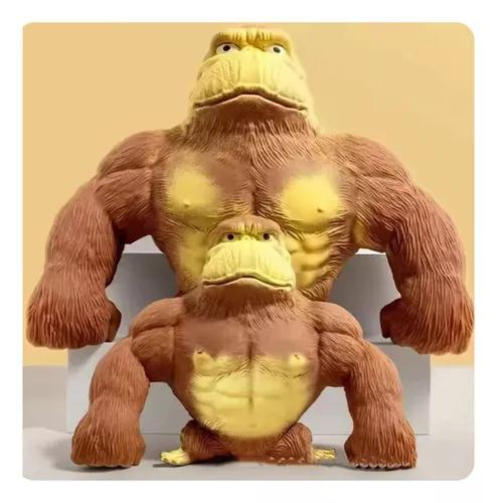 Brinquedo Gorila Macaco Indestrutível Estica Esmaga, Brinquedo Indestrutível