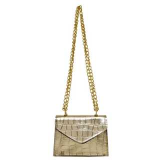 Mini bag Croco Bolsa balada brilhante noite pequena moderna elegante corrente lateral promoção oferta compacta em Oferta na Shopee