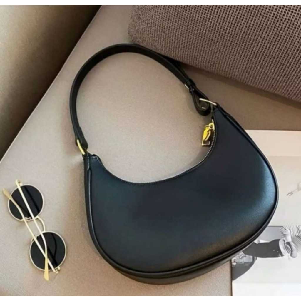 Baguete Meia Lua Couro Bolsa Feminina Lateral Lisa Qualidade Imperdível