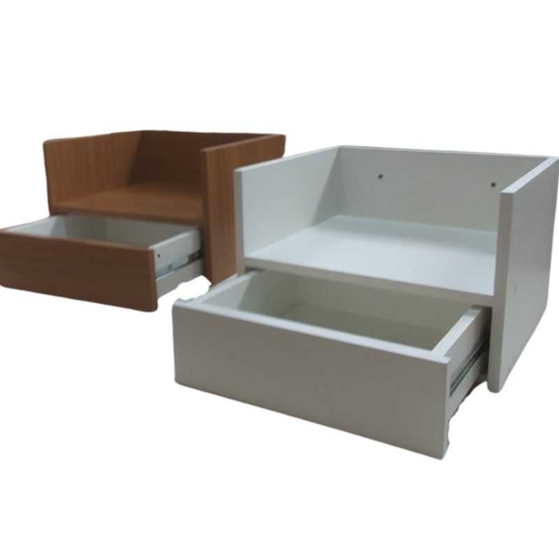 Suporte para Airfryer Gaveta MDF Freijó Branco Preto Carvalho – Organizador Eletrodomésticos Cozinha Nichos – 27x40x35cm
