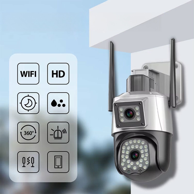 Câmera De Segurança Ip Externa Interna Lente Dupla Wi-fi G1