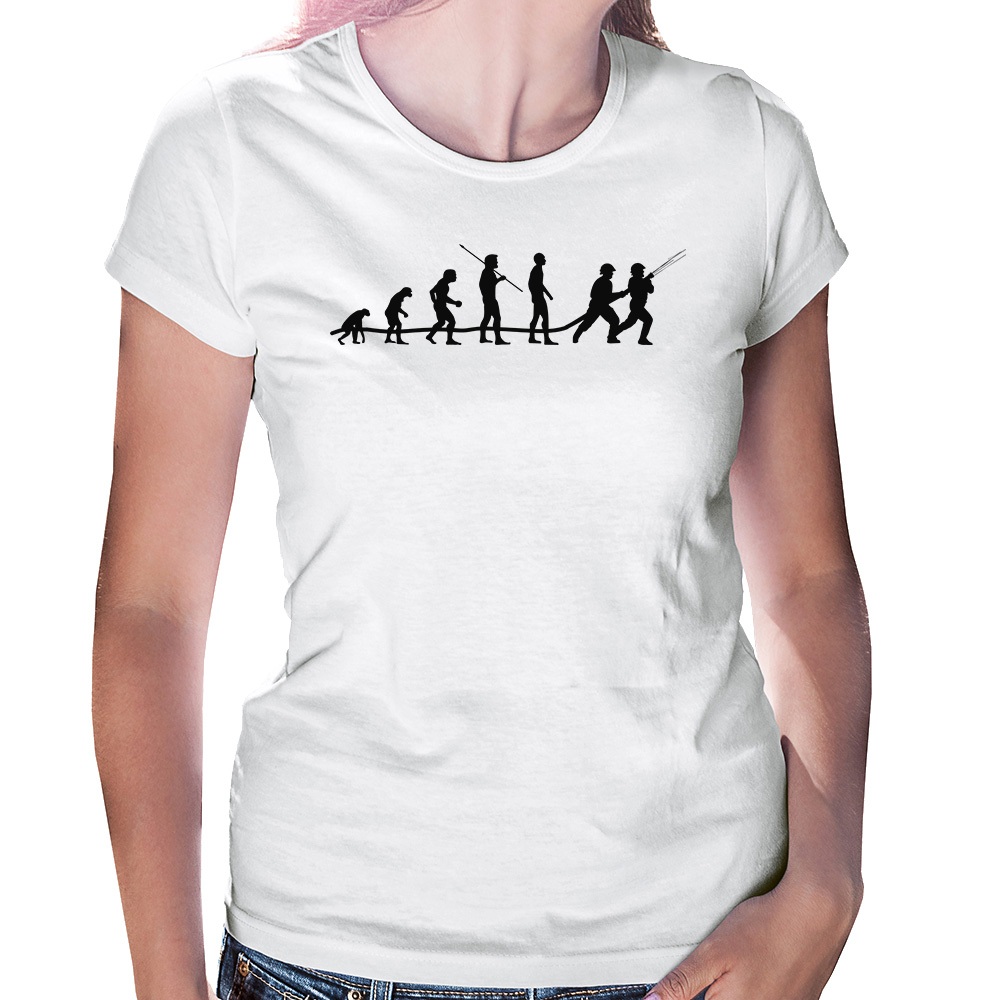 Baby Look Bombeiro Evolução Brigadista Profissão Camisa Feminina