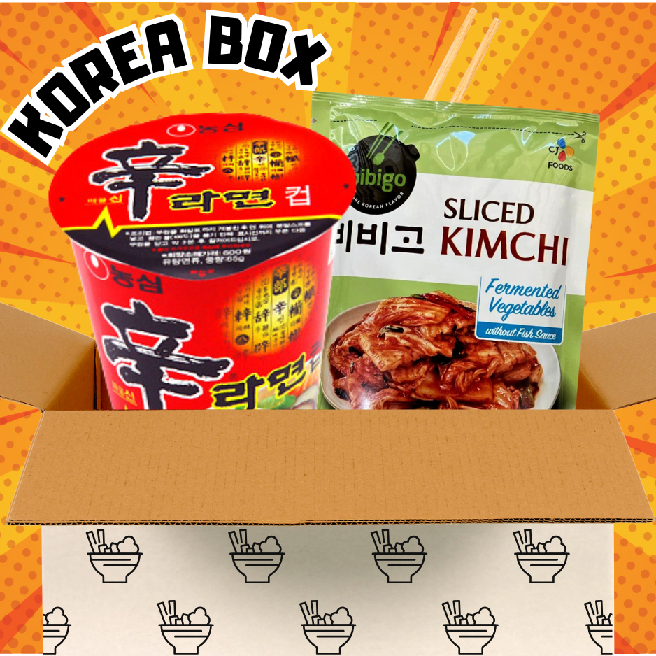 Kit Degustação Coreano Kimchi, Lamen Shin Cup & Hashi