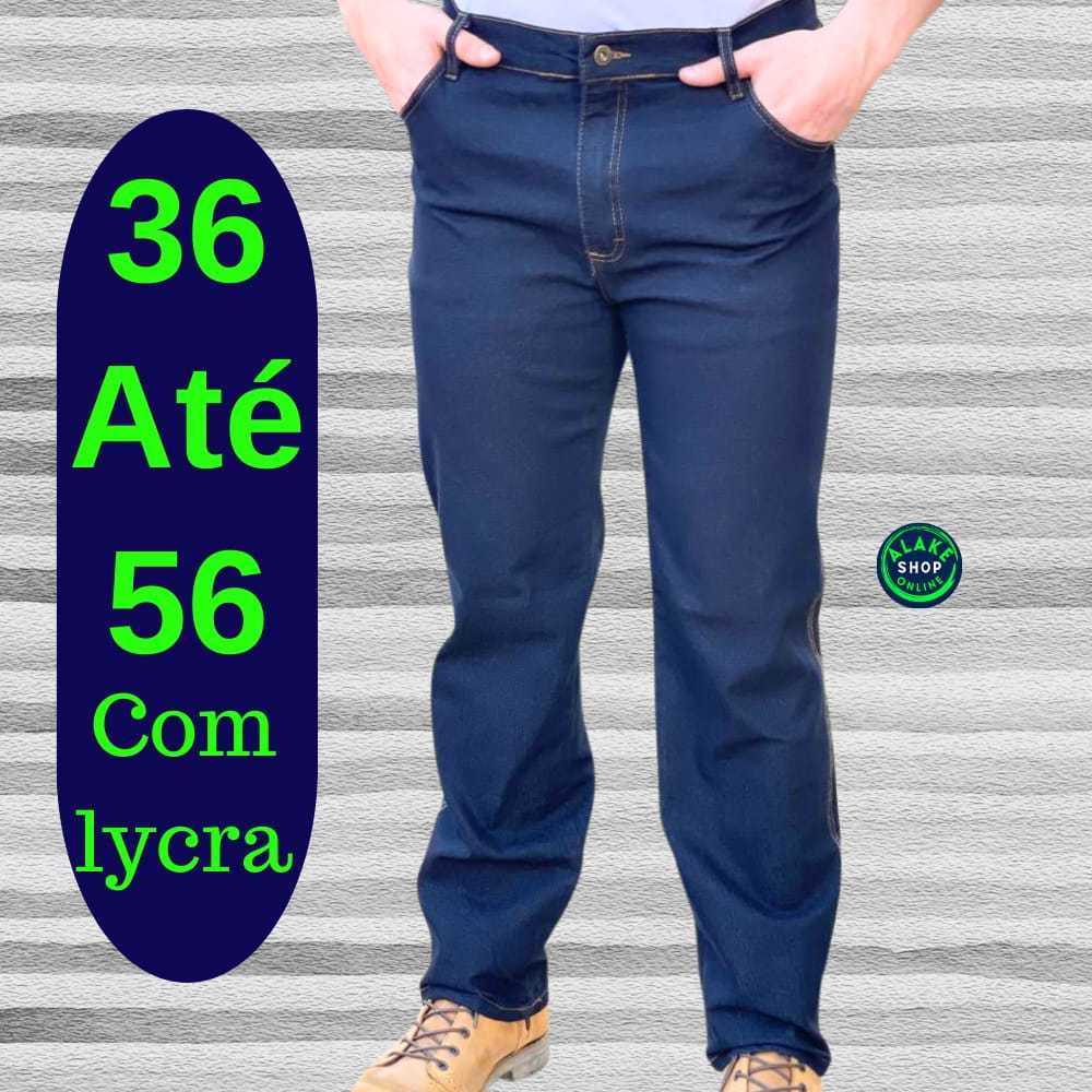Calça Jeans Masculina Tradicional com Elastano Trabalho Azul Escuro e Preto Chumbo em Oferta na Shopee