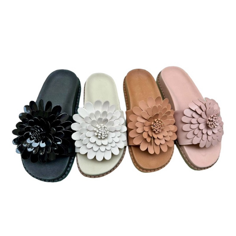 Sandália Papete Yara Flor! em Oferta na Shopee