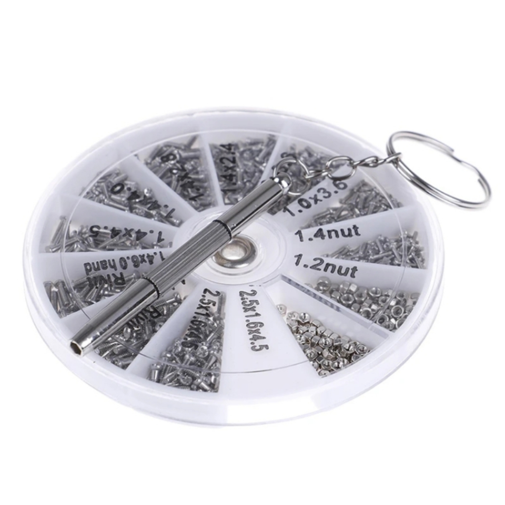 Kit 600 Micro Mini Parafuso Reparo Óculos Relógio Com Chave