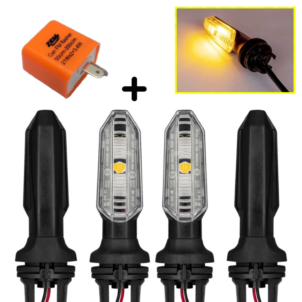 Kit C/4 Setas Led Pisca Honda Cb Twister 250 Xre Bros 150 160 Nxr Titan Fan 160 Yamaha + Rele de Led