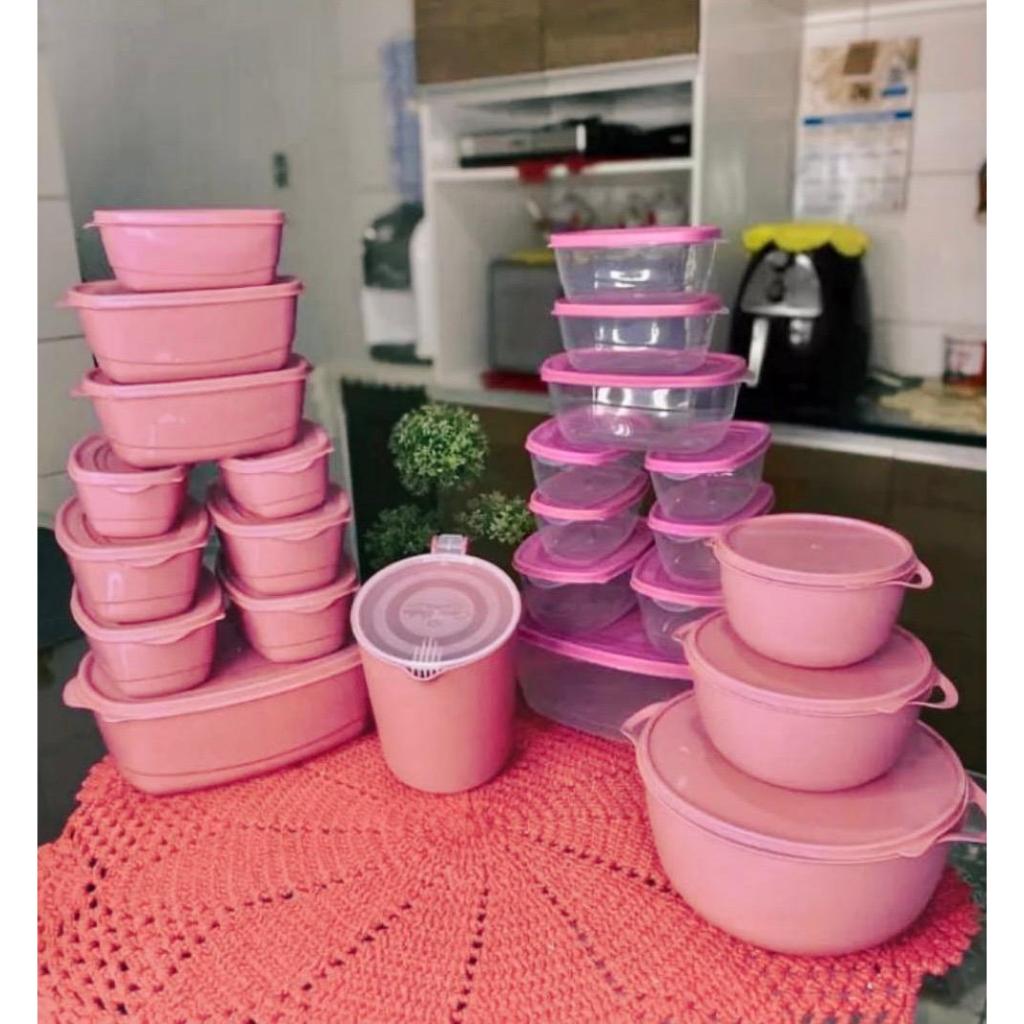 conjunto de vasilhas+ Bowl kit 24 Peças ou Opção de kit 14 Peças