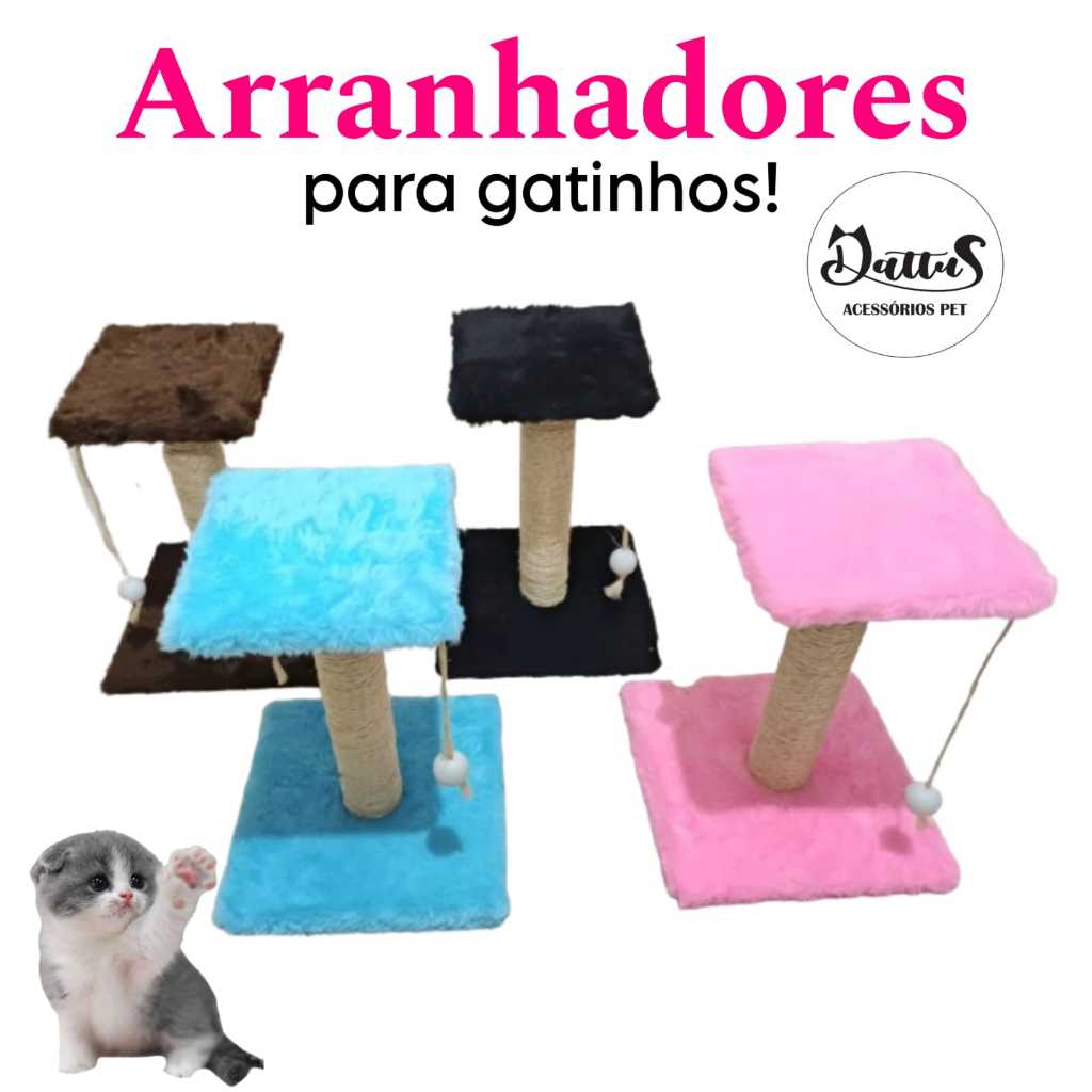 Arranhador para gatos com bolinhas de borracha resistente