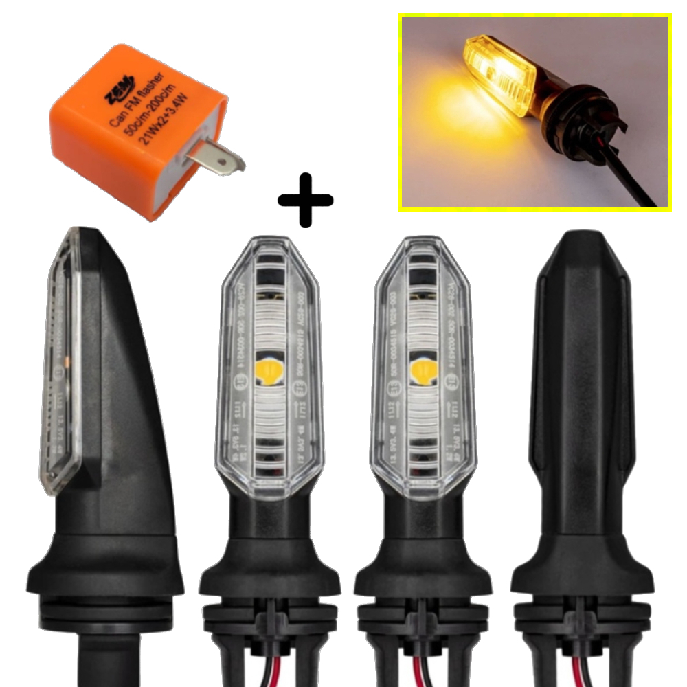 Kit C/4 Seta Led Pisca Yamaha Honda Cb Twister 250 Xre Bros 150 160 Nxr Titan Fan 160 + Rele de Led