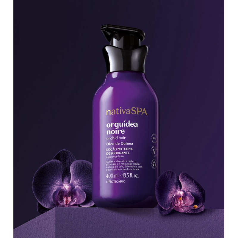 Loção Noturna Desodorante Corporal Nativa SPA Orquídea Noire 400ml
