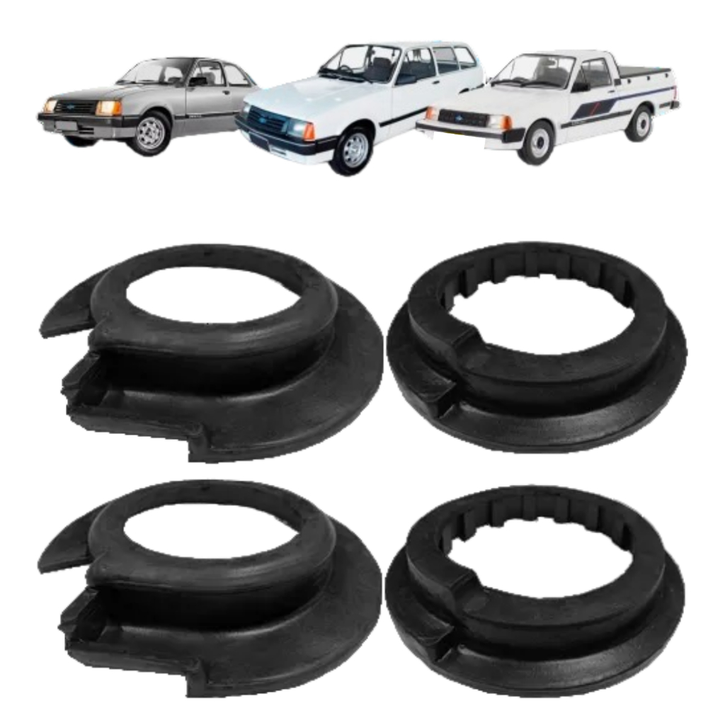 KIT 4 CALCO MOLA BATENTE TRASEIRO CHEVETTE MARAJO CHEVY INFERIOR SUPERIOR 04451 04452