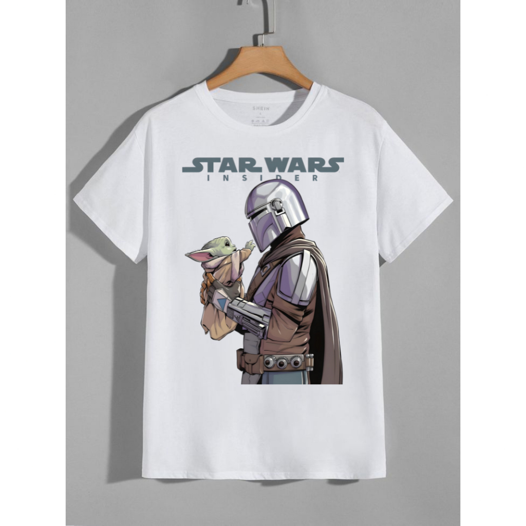 Camiseta Star Wars Baby Yoda Camisa Algodão Maculino Feminino Unissex Verão