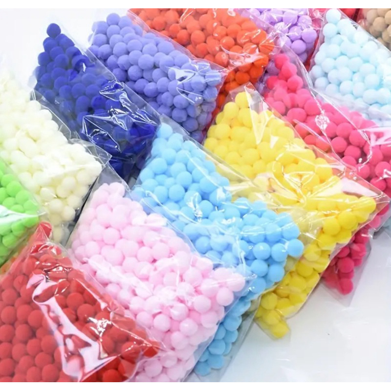 Pompom Colorido 10mm Pacote com 200 Unidades em Oferta na Shopee