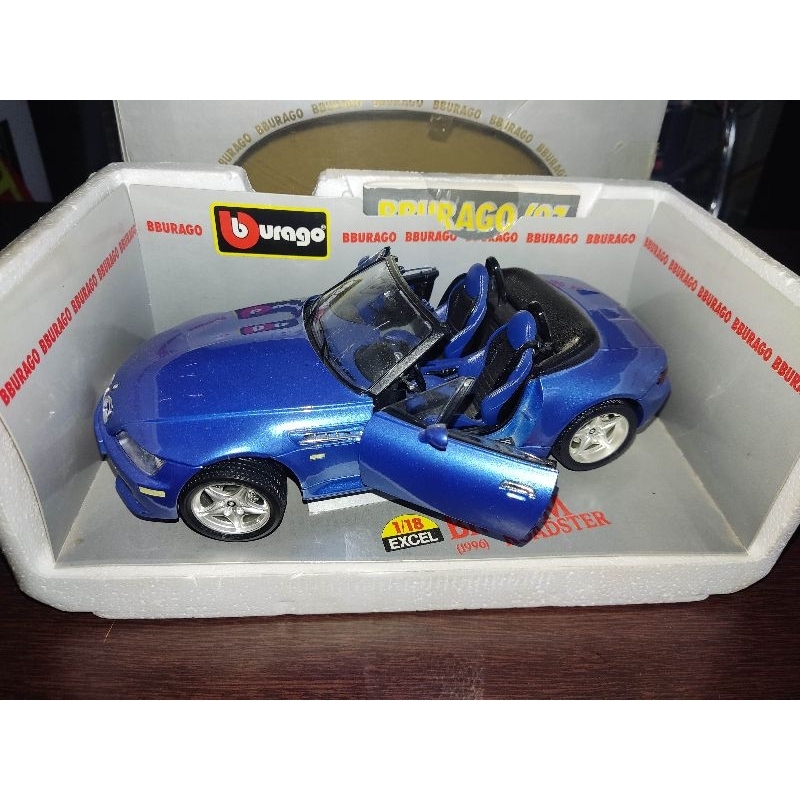 Carrinho miniatura BMW M Roadster 1:18 rara Burago